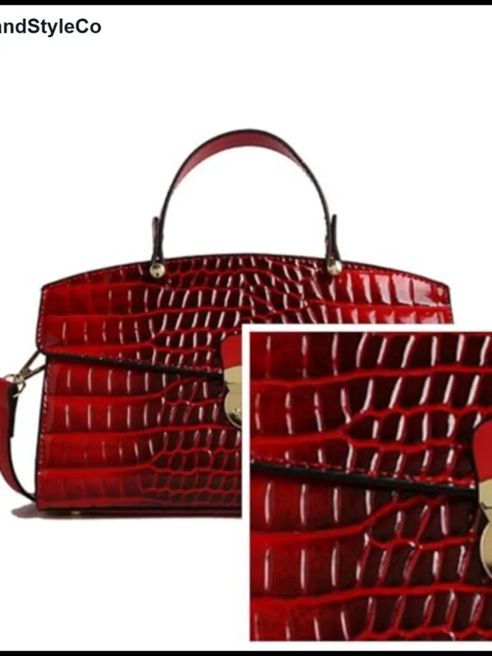 Women's Retro Evening Handbag Snake Pattern Patent Leather Top Handle Satchel